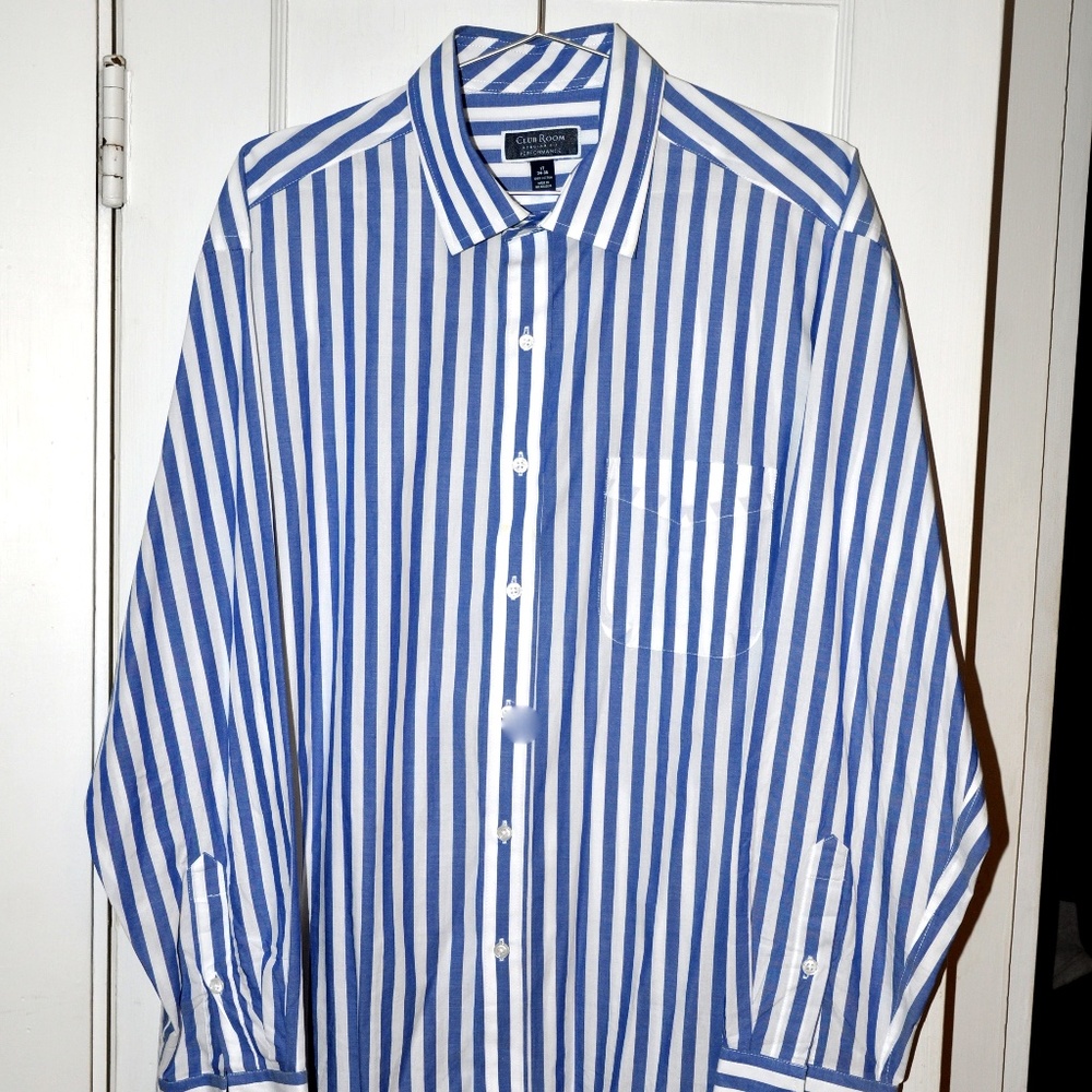 Club Room Regular Fit Performance long sleeve button-down shirt NWOT